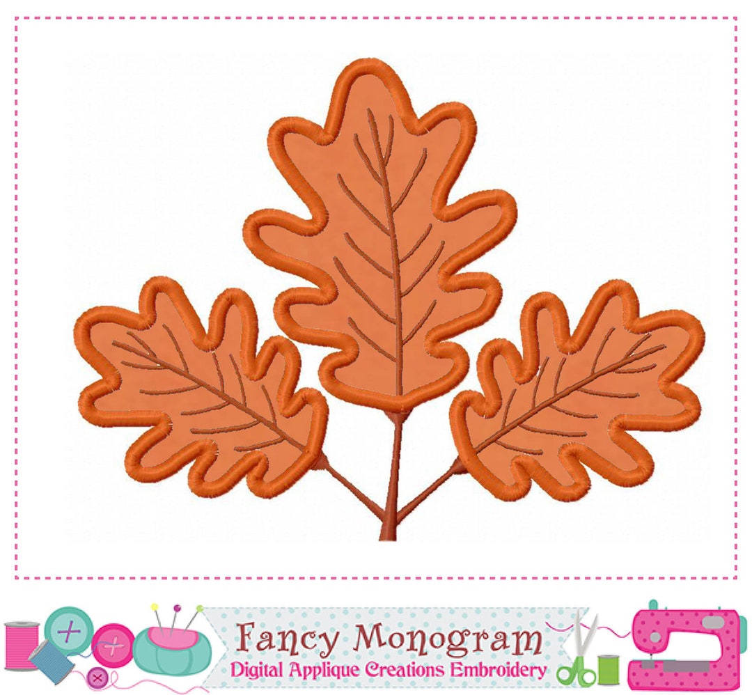 Maple Leaf Applique Embroidery Design – Autumn Thanksgiving (digital ...