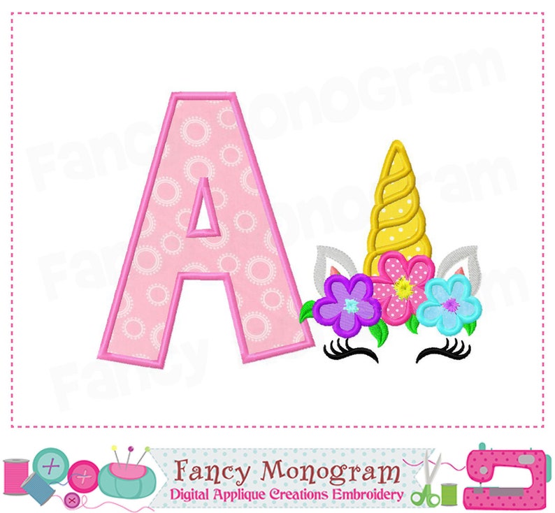 unicorn alphabet embroidery unicorn letters applique etsy