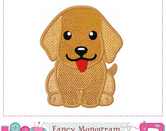 Puppy Patch Applique: Dog Lover Embroidery Design (4x4, 5x7, 6x10, 7x12 Hoop) 258PP