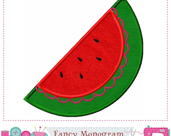 Wassermelone Applikation Maschinenstickerei -1462