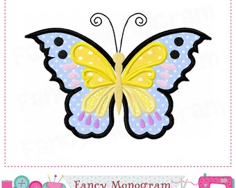 Butterfly Applique Spring Embroidery Design for Easter - Clothing & Pillow Decor 2502