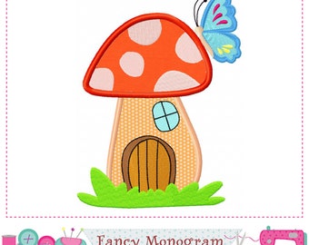 Mushroom Applique Machine Embroidery Pattern -231M