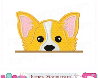 Corgi Dog Applique Machine Embroidery Design -2501