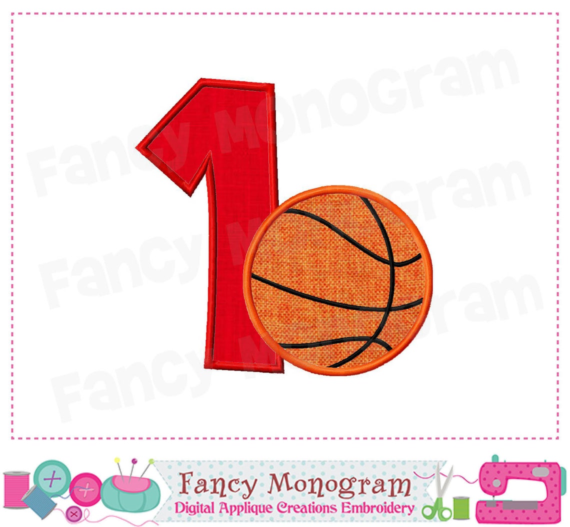 Basketball Numbers Applique Basketball Numbers Embroidery Etsy