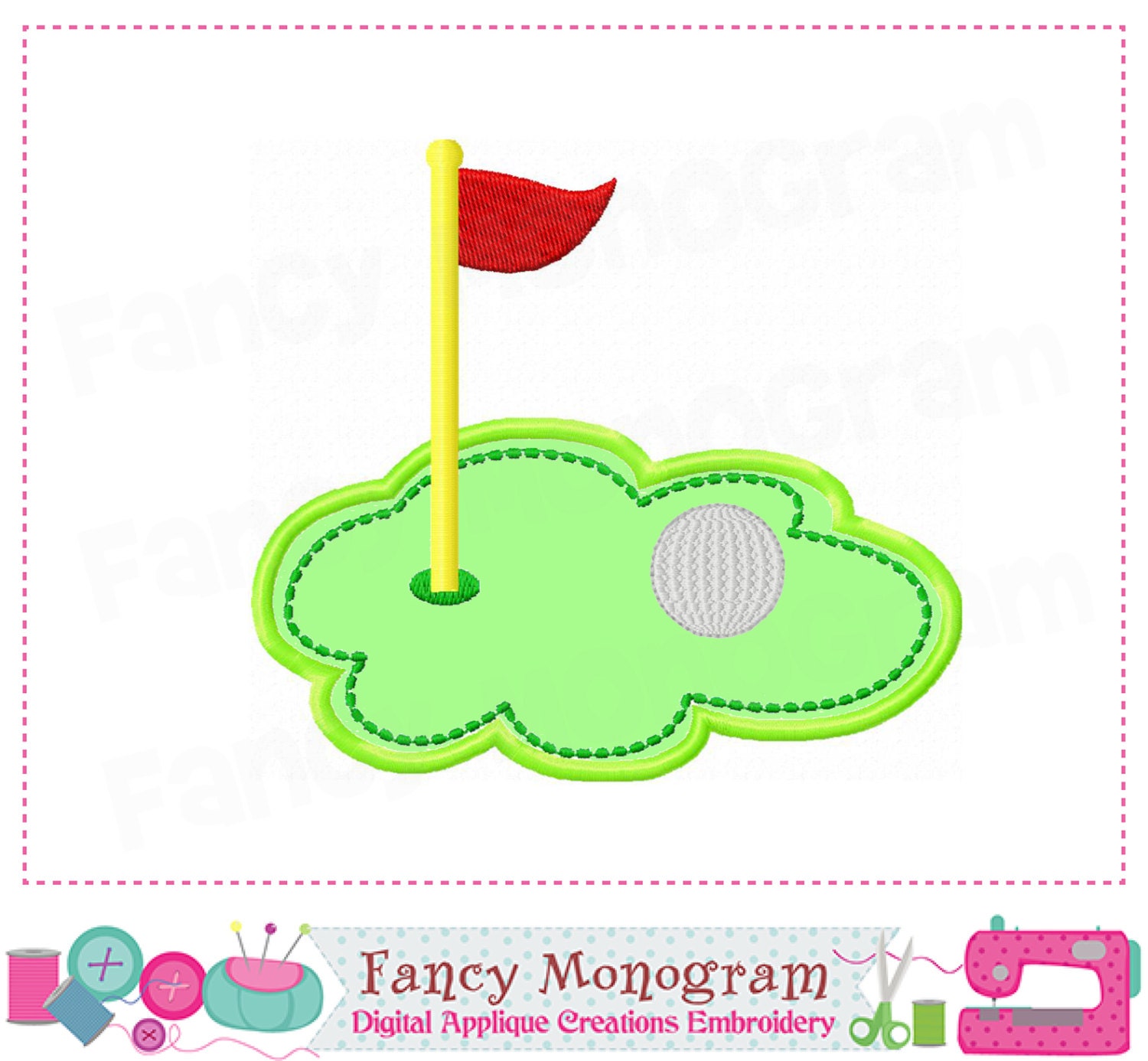 Golf applique Golf design Golf embroidery Golf Outdoor Etsy