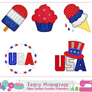 4th of July Independence Day Machine Embroidery Applique - Patriotic Sewing Design - uncle sam hat design - Patriotic shirt -244J