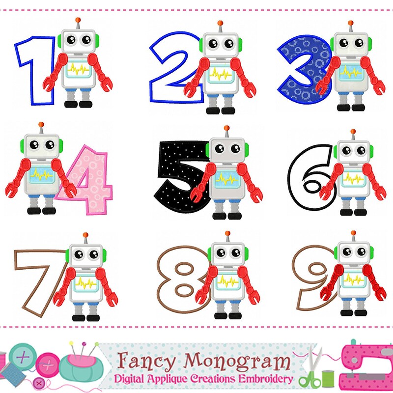 Embroidery Numbers - Etsy