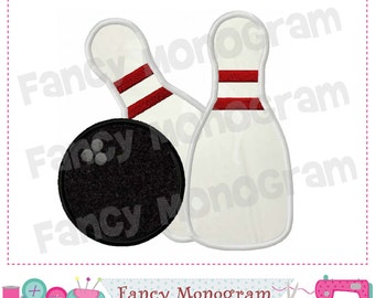 Bowling Applique Embroidery Design