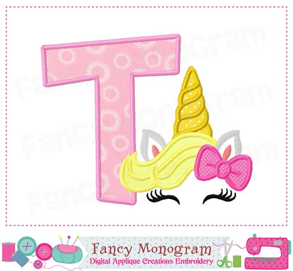 Unicorn Letter T Applique Unicorn Design Unicorn Applique Etsy Unicorn Letter T Applique Unicorn Design Unicorn Applique Etsy