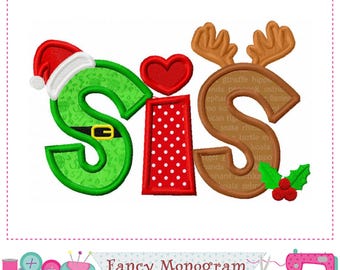 SIS Applikation Stickerei Weihnachten Tee | Festliches Feiertags-Outfit -2511SIS