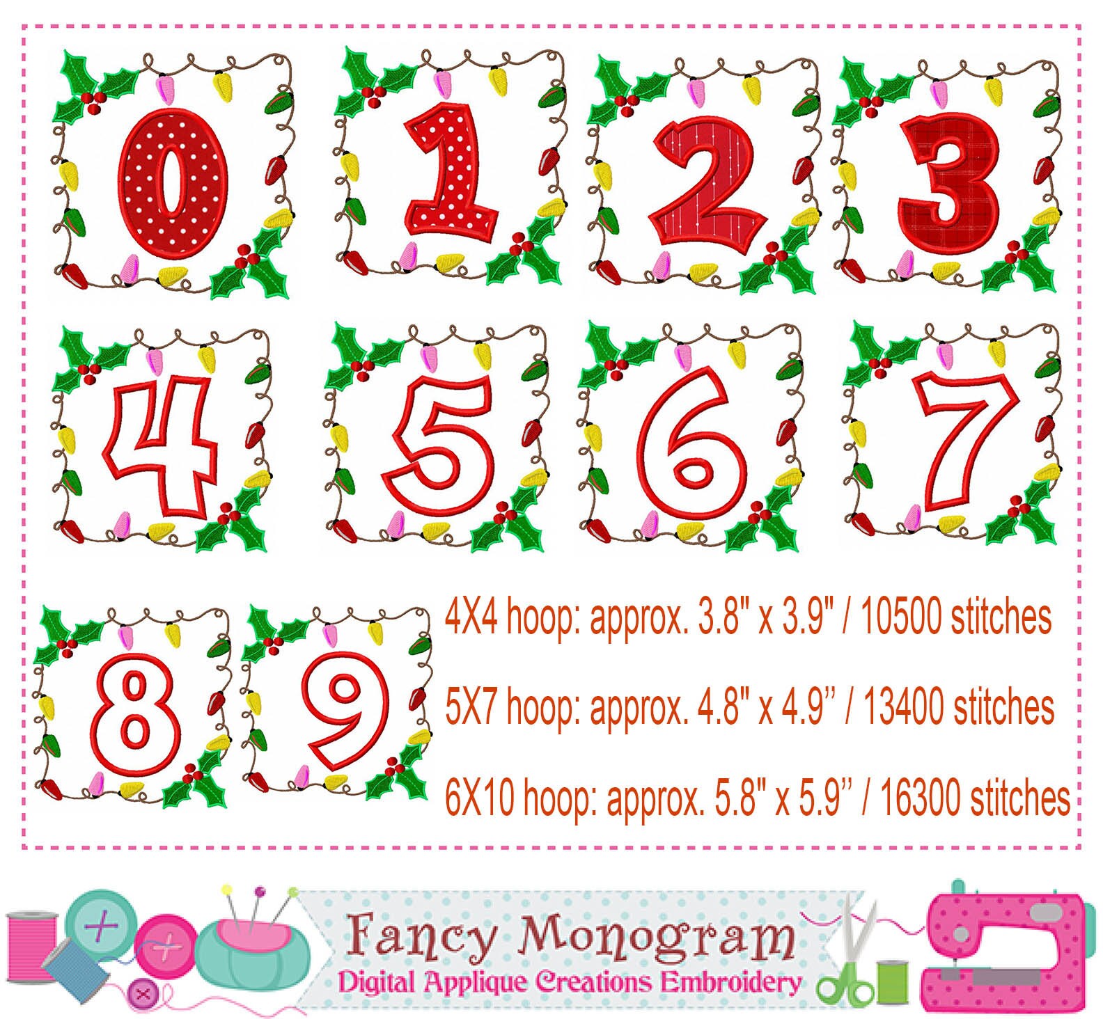 Kathys Cottage: Graphics  Number stickers, Printable numbers, Christmas  applique