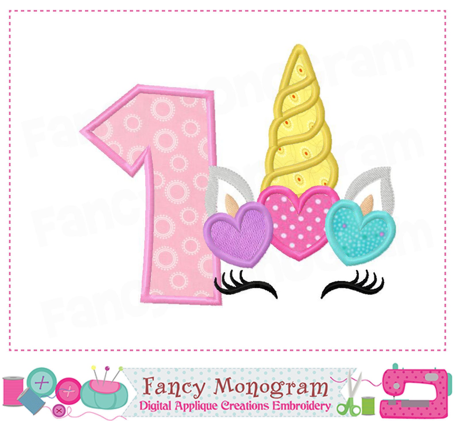 Unicorn Number 1 Design My 1st Birthay Baby Girl Design Etsy Australia