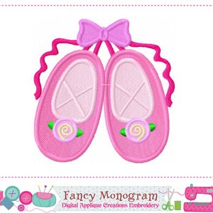 Ballet Slippers Embroidery Patch Design - Girl Applique Pattern 2512BS