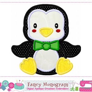 Pinguïn Baby Applicatie - Kerst Winter Kleding Borduurwerk 1411