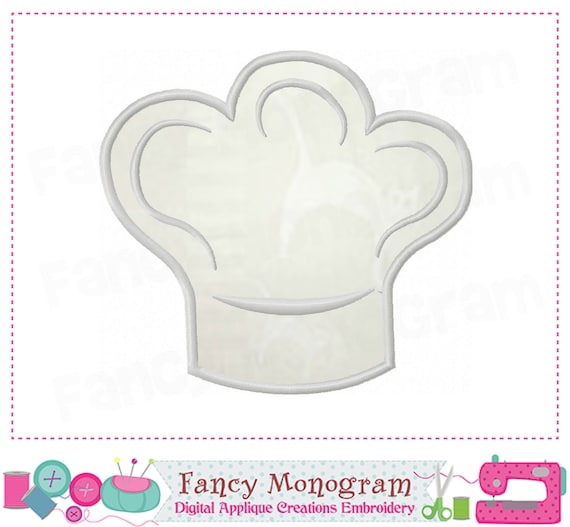 Chef's Hat applique Chef's Hat design Chef's Etsy