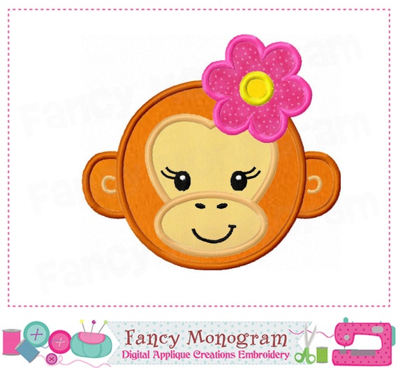 Más champú enchufe Mono aplique Diseño de mono Bordado de mono Chica - Etsy México