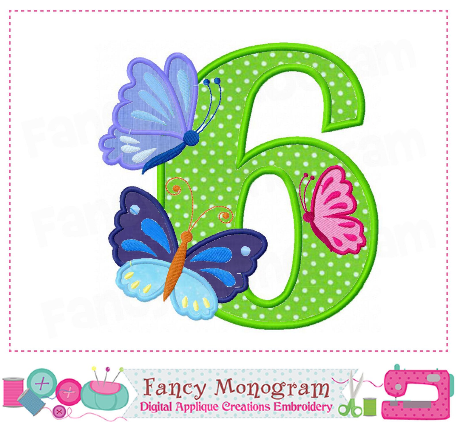 Butterfly Numbers Applique Butterfly Numbers Embroidery | Etsy