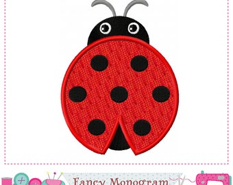 Applique broderie numérique coccinelle - Saint Valentin -231B