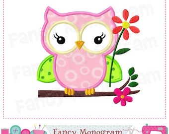 Owl embroidery design - Birthday party design - Spring animal bird applique embroidery - Easter applique embroidery -machine embroidery -16