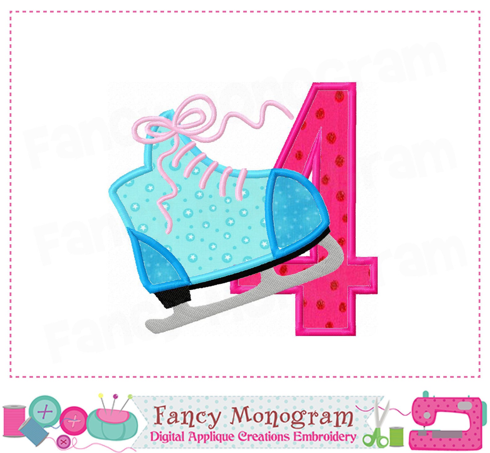 Ice Skate Numbers applique Winter Numbers design applique Etsy