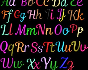 3D Puff Alphabet Embroidery Font | Letters Machine Designs（1.5‘‘ 2‘‘ 2.5’’） 2614
