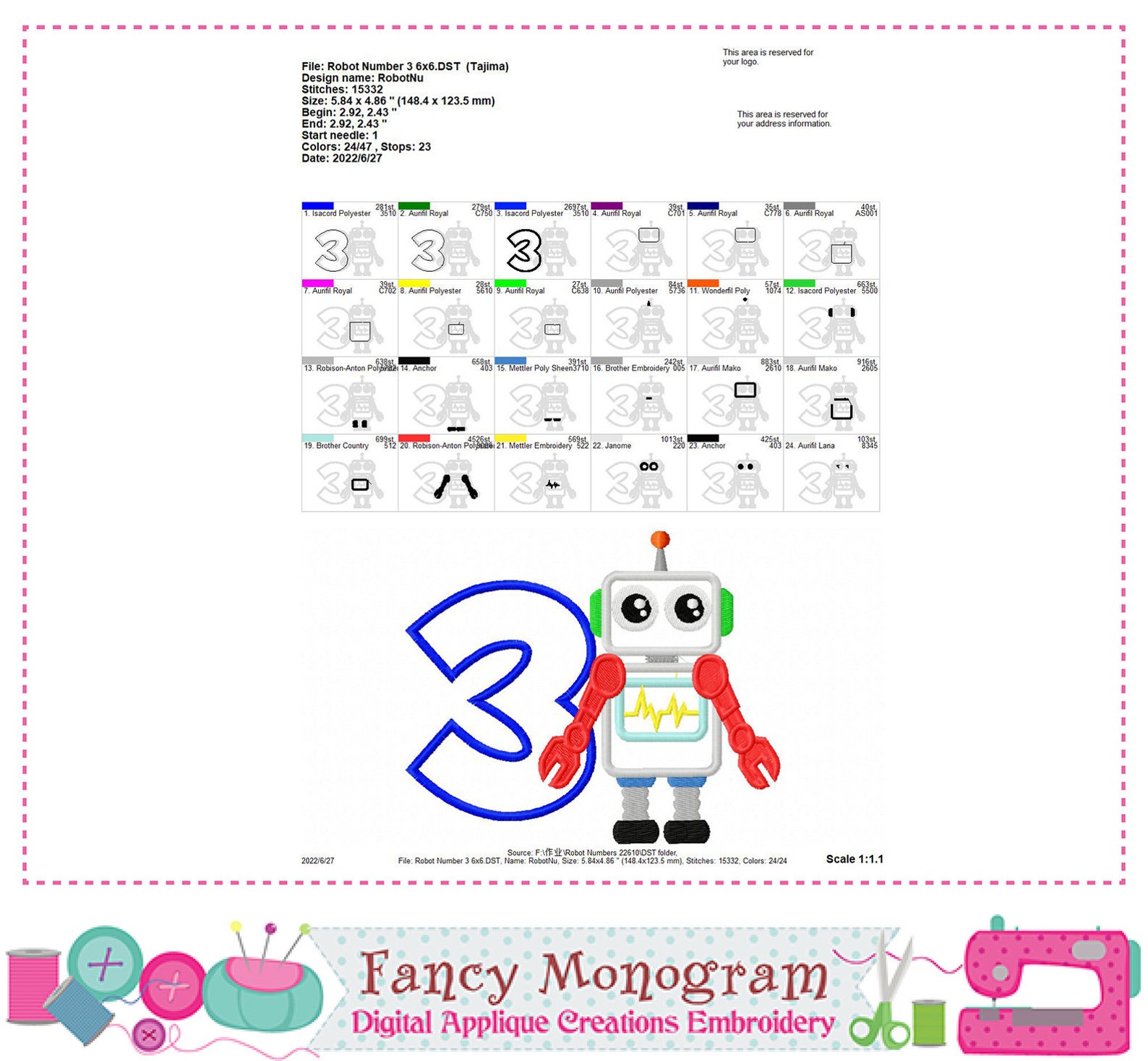 Robot Babies Applique Embroidery Design Babies Design Etsy