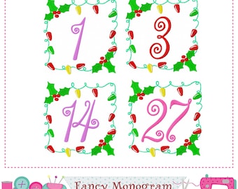 Weihnachtszahlen-Stickerei – Festliche Stickdekoration (Digitaler Download) 2312S