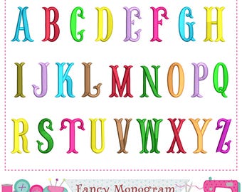 3D Puff Alphabet Embroidery Font | Letters Machine Designs（1.5’’ 2’’2.5’’） 2666