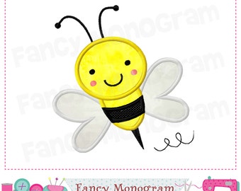 Bumble Bee Applique Machine Embroidery Design for Shirt - Sewing Patch Project