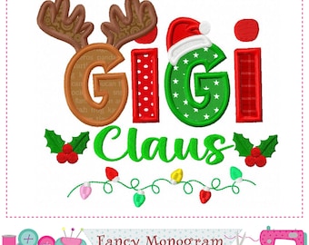 GiGi Applique Embroidery Christmas Baby Tee - Holiday Cheer -2511GI