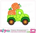 Pumpkin applique - Thanksgiving applique - Pumpkin design - Thanksgiving design - Truck design - Truck embroidery - Pumpkin Truck applique.