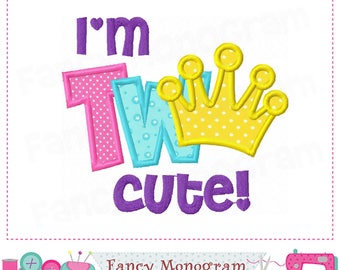 Two Applique Design - Baby Birthday Machine Embroidery Patterns