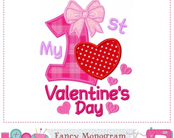 Bordado para el primer día de San Valentín - Diseño de aplique de lazo de corazón - 260A