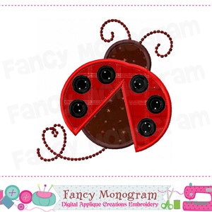 Motif appliqué de coccinelle pour broderie machine