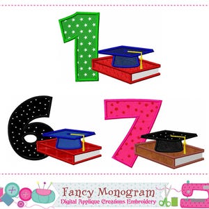 Wzór haftu z numerami ukończenia szkoły (do pobrania w wersji cyfrowej) 2167