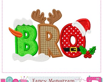 BRO Applikations-Weihnachts-T-Shirt | Besticktes Festtagshemd -2511BRO