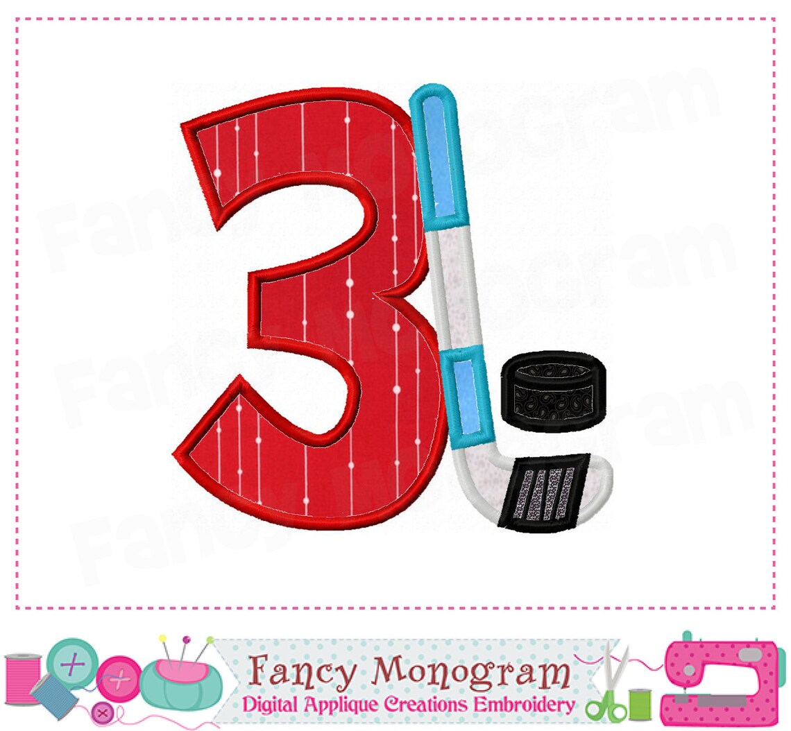 Ice Hockey Numbers applique Ice Hockey embroidery Winter Etsy