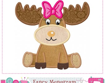Wunderbare Rentier Schleife Applikation Stickmuster - DIY Weihnachtsdekor -2293