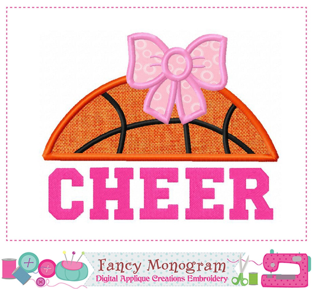 Basketball Applique Basketball Design Cheer Applique Basketball