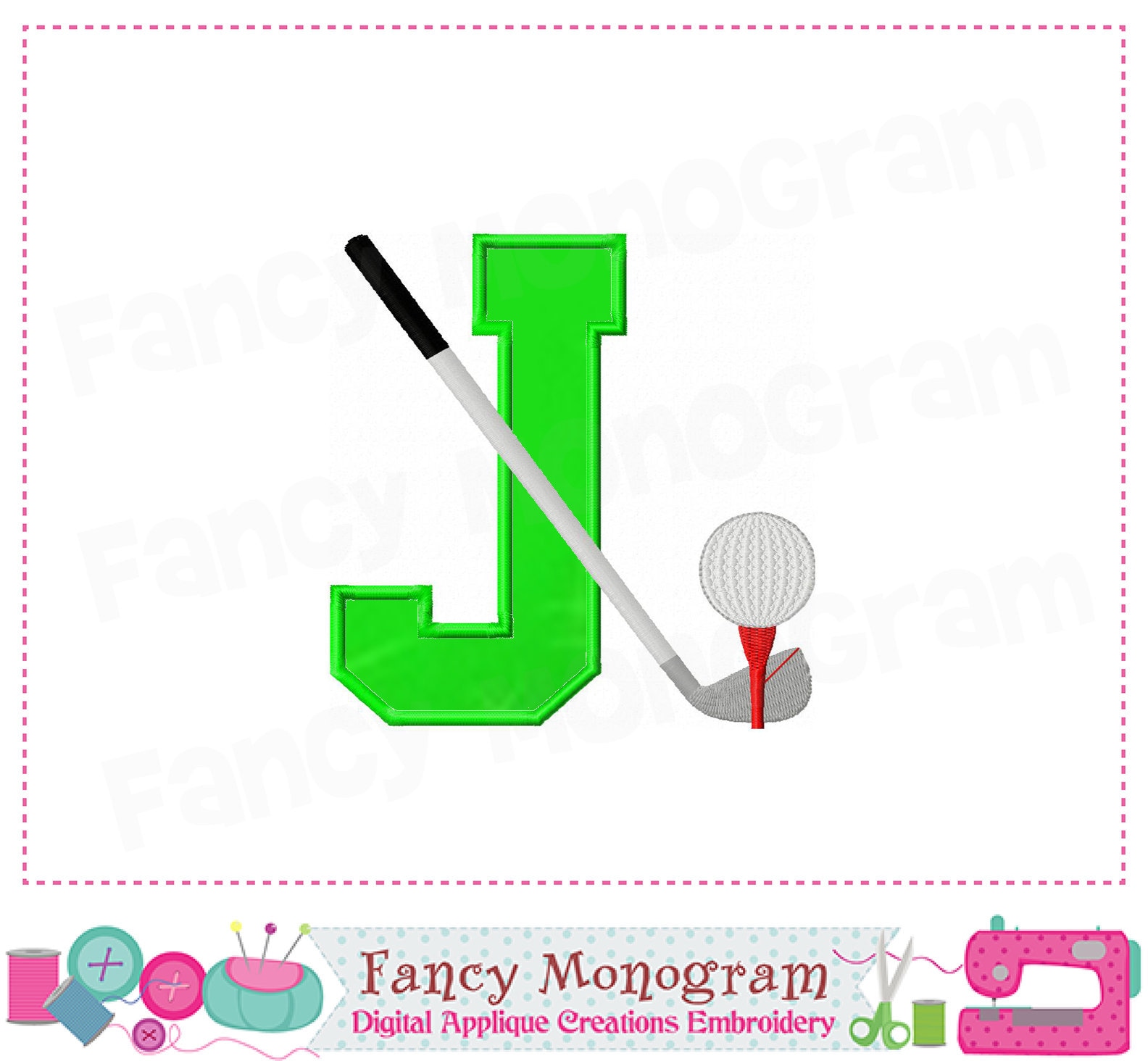 Golf alphabet applique embroidery golf monograms design  etsy