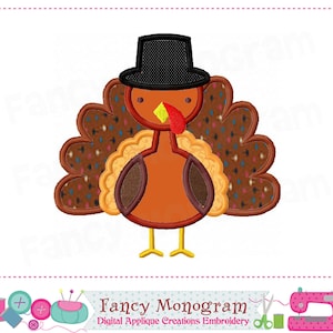 Turkey Applique Embroidery for Thanksgiving - Machine Embroidery Design -12