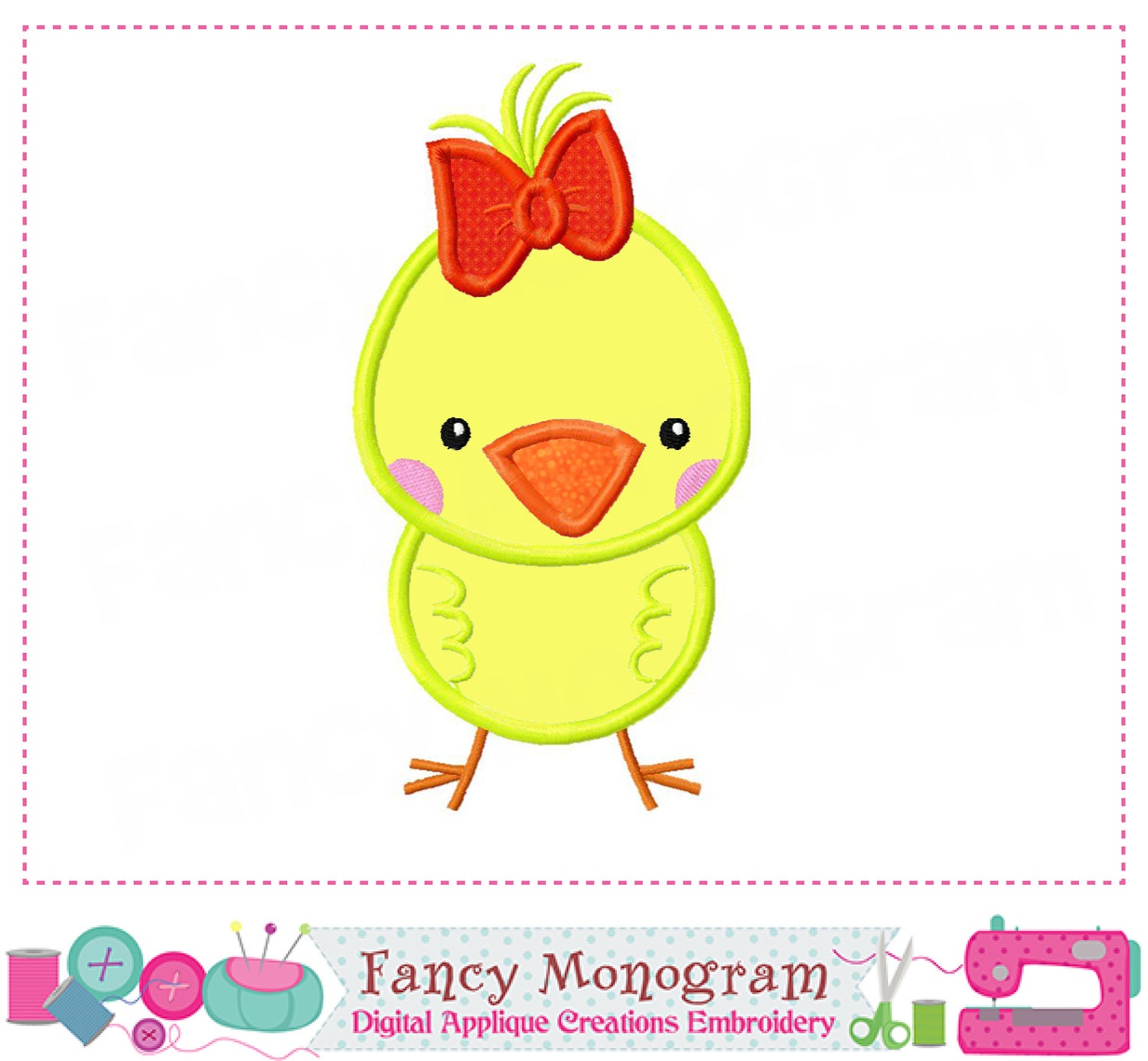 Chick Applique Chick Design Chick Embroidery Chick Etsy
