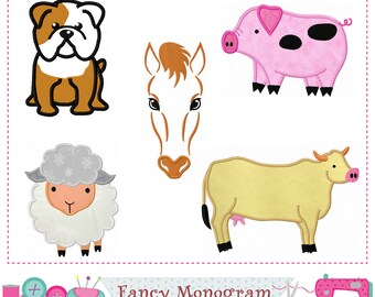 Animali Da Fattoria Isolati Cavallo Mucca Capra Pecora Maiale Coniglio Pollo Gm1444919883 483488343
