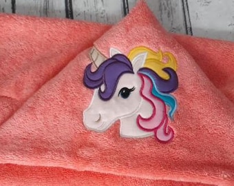 Whimsical Rainbow Unicorn Embroidery Applique - Digital Design File - machine embroidery -1795