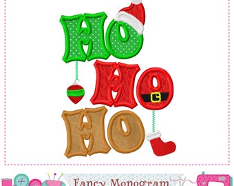 HO Applique Embroidery Design | Festive Christmas Decor -2511HO