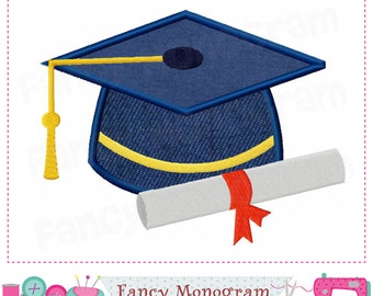 Graduation Day Applique Embroidery Design - Machine Embroidery Pattern - Graduation shirt embroidery design -2144