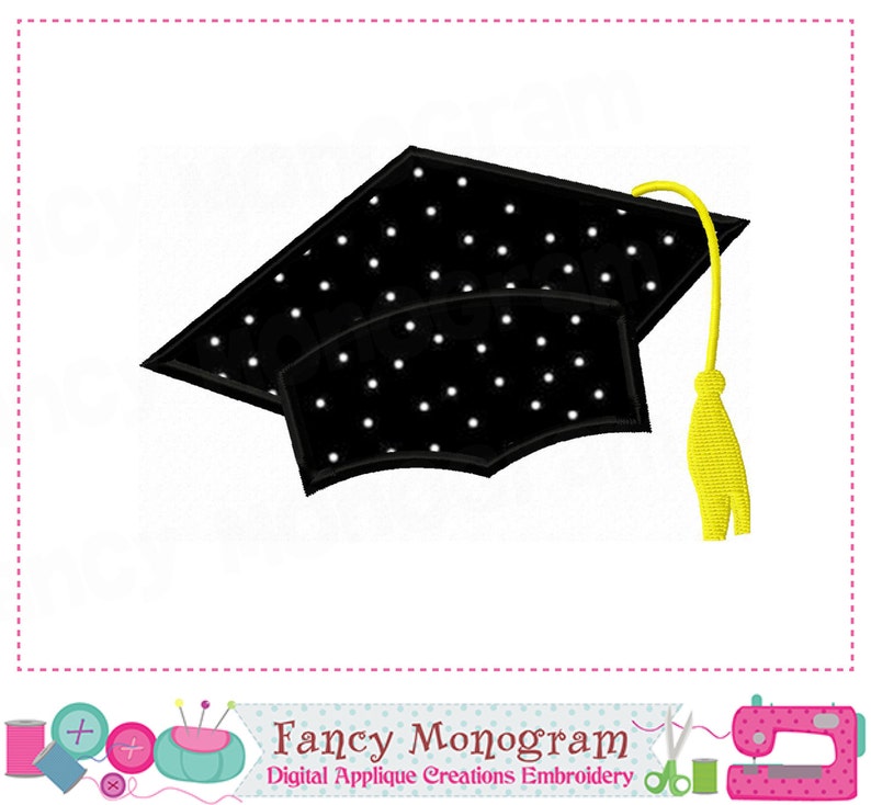 Graduation Cap Graduation Cap Applique School Design Etsy