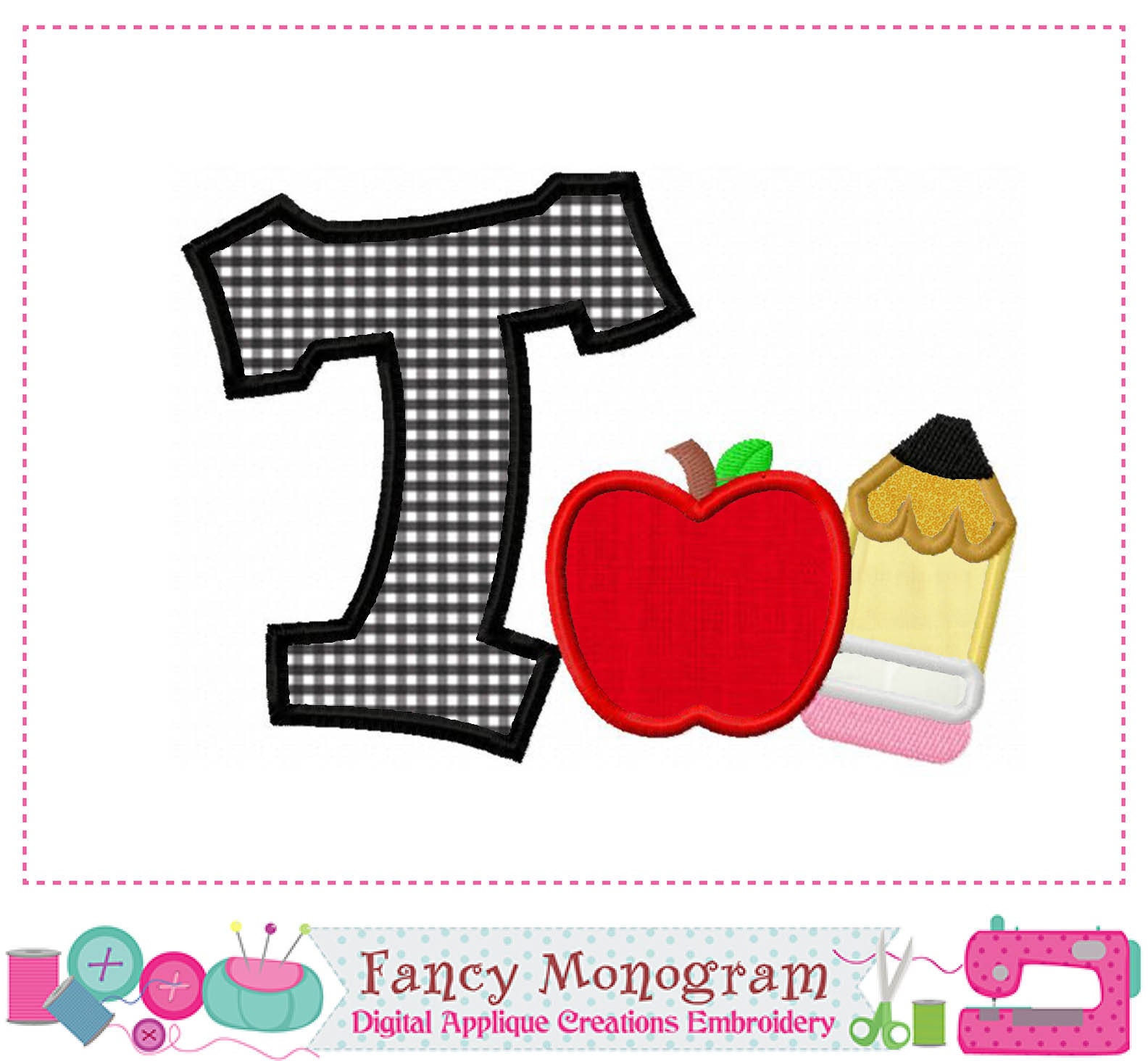 Apple School Monograms Embroidery Font - Back to School Alphabet ...