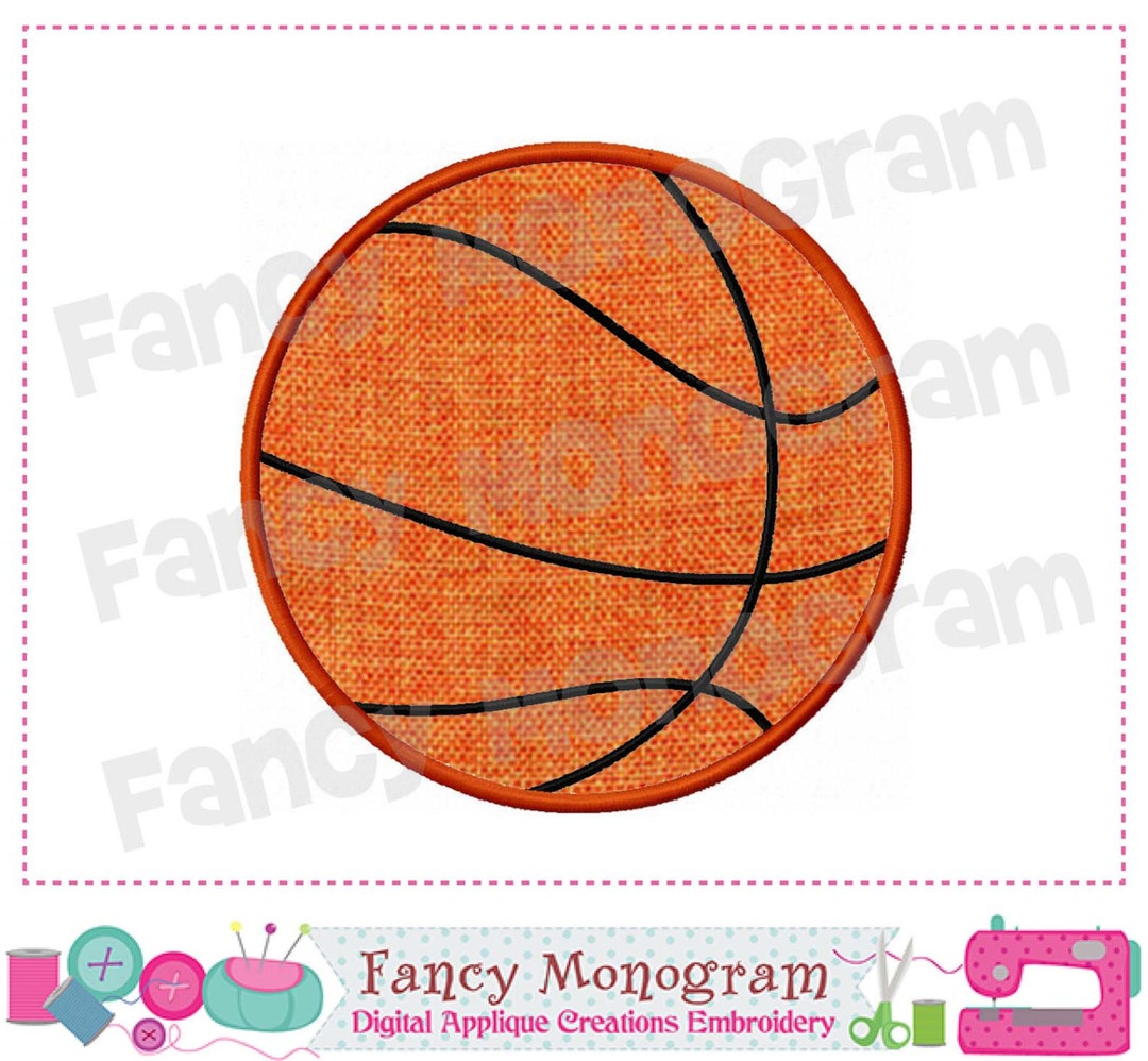 Basketball Applique Basketball Design Basketball Embroidery Basketball