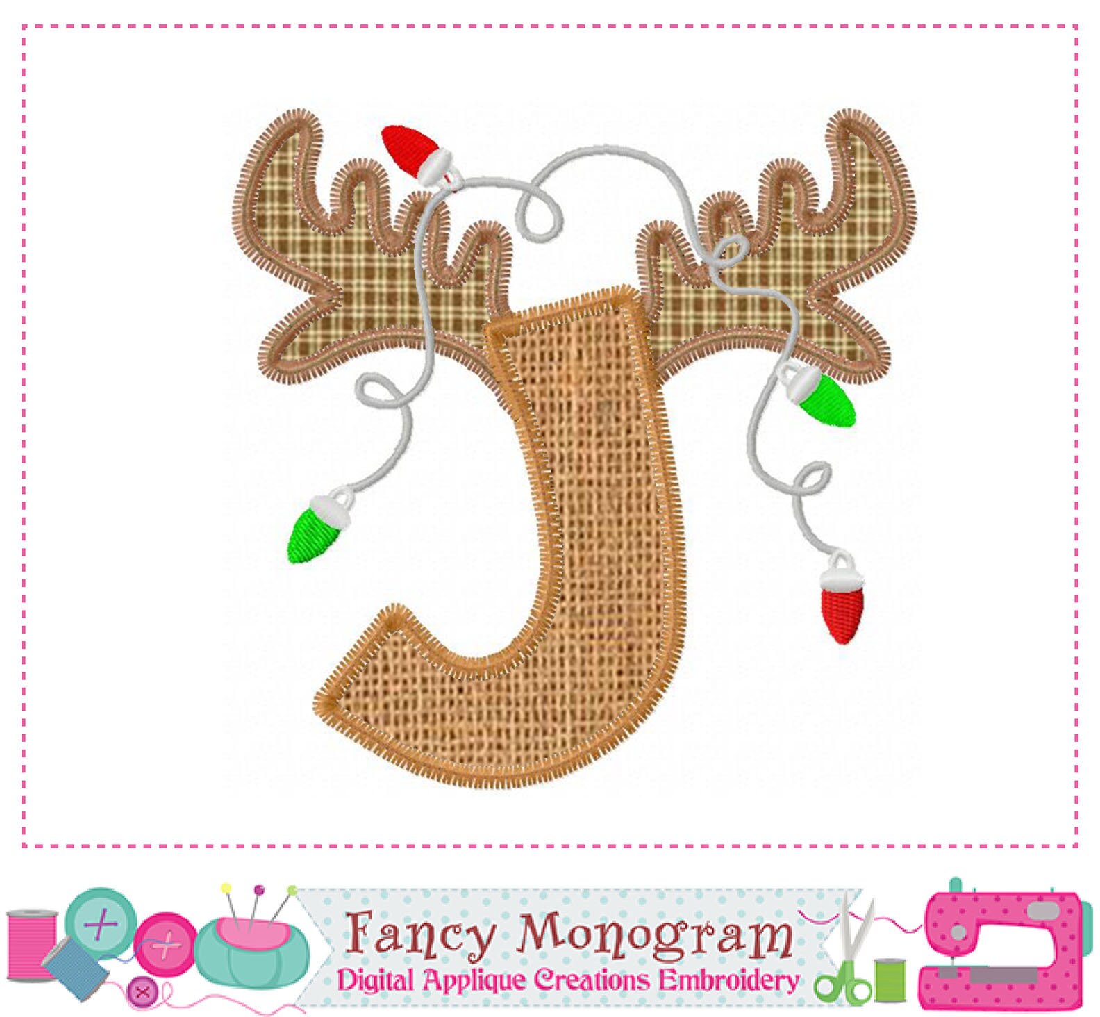 Christmas Alphabet design Christmas Letters applique  Etsy